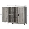 Iwell Storage Cabinet with 2 Doors and 4 Adjustable Shelves,