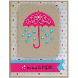 Sizzix Scrapbook Suaje Corte Paraguas Sombrilla Tarjetas Kit 4 Pzas