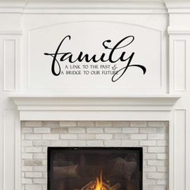 Family A Link to The Past and A Bridge to The Future | Family Wall Décor | Living Room Décor | Wall Decal | Family Tree | Black