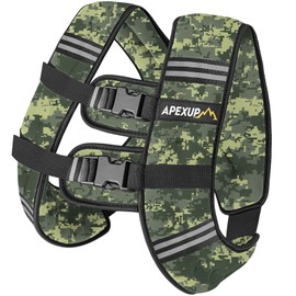 APEXUP APEXUP 15lbs Weighted Vest Men Women, Weight Vest for Women Workout Equipment for Strength Training Running (Green Digi Camo)