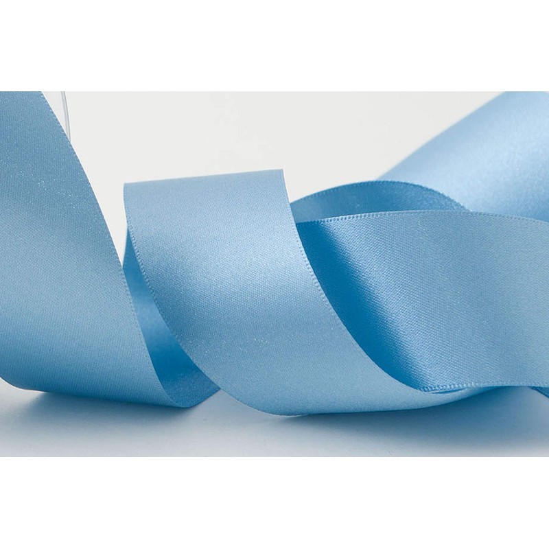 Berisfords Double FACE Poly Satin Ribbon, Dusky Blue, 10.5x10.5x4.6 cm