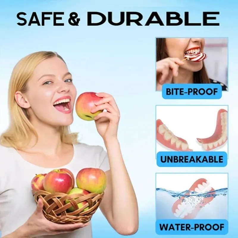 Set Pares Dientes Postizos Silicona Carillas