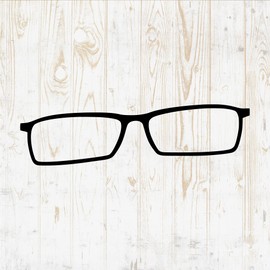 6 in Sunglasses Sticker - Vinyl Decal for Wall Bottle Phone Car Home Bike Laptop Silhouette - Eyeglasses Frame Retro Aviator DWSV4165