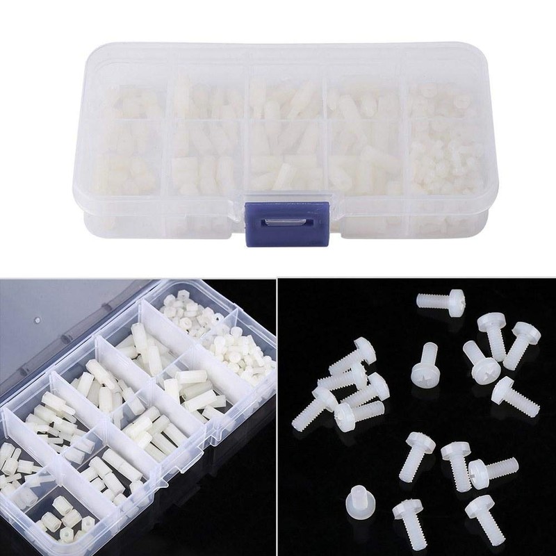 M2.5 Male-Female Hex Nylon Spacer Standoff Screw Nuts Motherboard Assortment