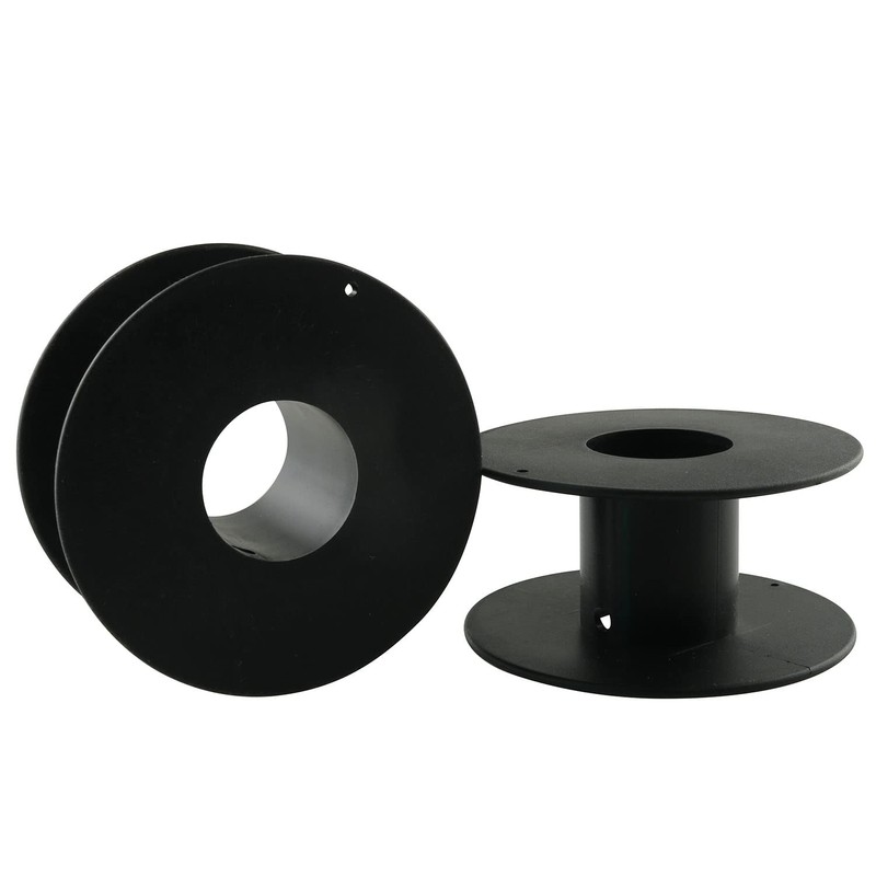 JCBIZ 12pcs 69mm Plastic Spool Black Bobbin Empty Spools for