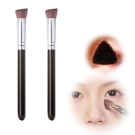 RICISUNG Concealer Brush, Set of 2, Makeup Brush, Foundation Brush, Cheek Brush, Soft, Thin and Natural, Easy to Carry Makeup Tool