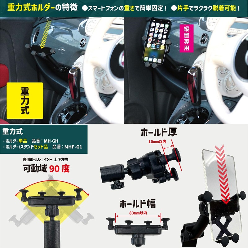 Eve Design MH-GH Gravity Holder for FLAP CLIP / TORKSLOCK