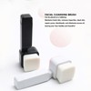 2Pcs Facial Cleansing Brush Effective Soft Black White Square Face