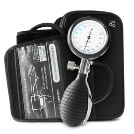 Greater Goods Sphygmomanometer, Latex-Free, Manual Blood Pressure Monitor, Black, A Gift of Care for Nurses Day