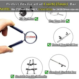 Hididi 1 inch (25 mm) Barbell Spring Clip Collars,Great for 1'' Diameter Bar Clip Clamps for Dumbbell Ordinary Barbell Spring Lock Collars for Weightlifting & Strength Training 2PACK