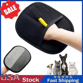 Pet Grooming Gloves, Silicone Double-Sided Pet Static Hair Removal Gloves JQ