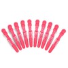 Juego de 10 clips de cocodrilo multicolor de plástico transparente