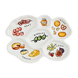 Mud Pie Sectioned Charcuterie Platter; 11" x 15"