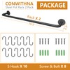 Black Steel-made Kitchen Utensil Rack Organizer Wall-mounted Pot Pan Wall