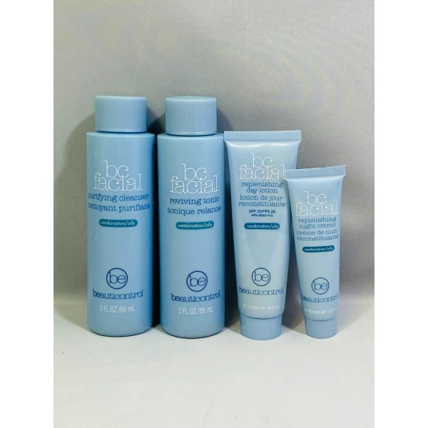 Beauticontrol BC Facial 4pc Travel Cleanser Tonic Lotion Creme Combo