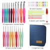 Knitiss 20 Sizes Crochet Hooks 0.5mm-10mm, Ergonomic Crochet Hooks Set