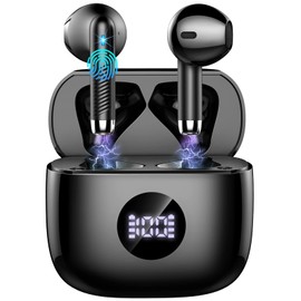Wireless Earbuds, Bluetooth 5.4 Ear Buds LED Power Display Headphones Bass Stereo, Bluetooth Earbuds in-Ear Noise Cancelling Mic, 40H Playback Mini Case IP7 Waterproof Sports Earphones for Android iOS