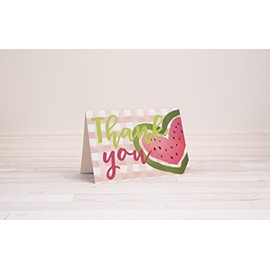 The Melange Market Watermelon | Thank You Notes | 5.5" x 4" | Folded | Envelopes Included (50 per Set)