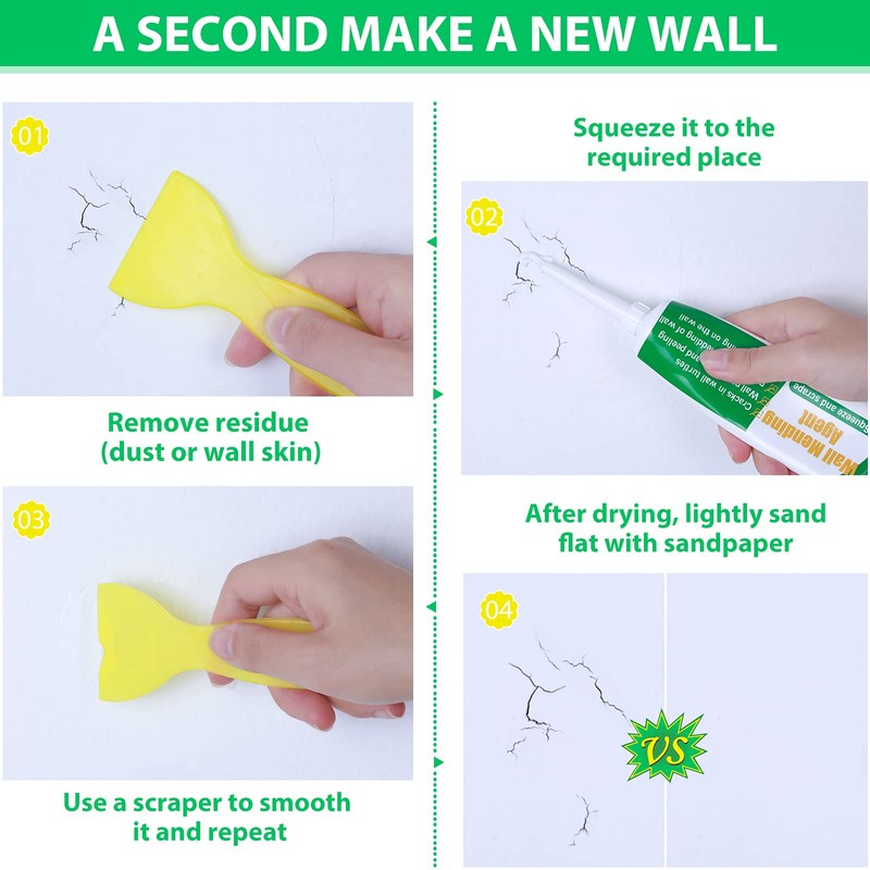 Drywall Repair Kit - Large Hole Patch, Wall Mending Agent