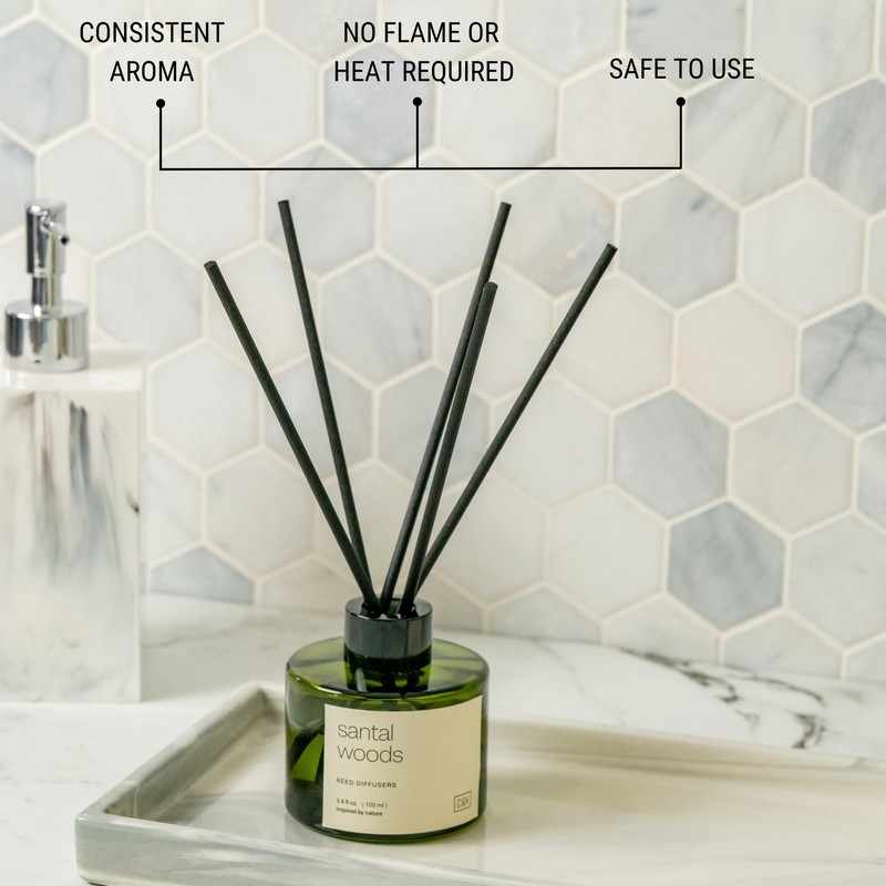Craft & Kin Santal Woods Christmas Reed Diffuser | All