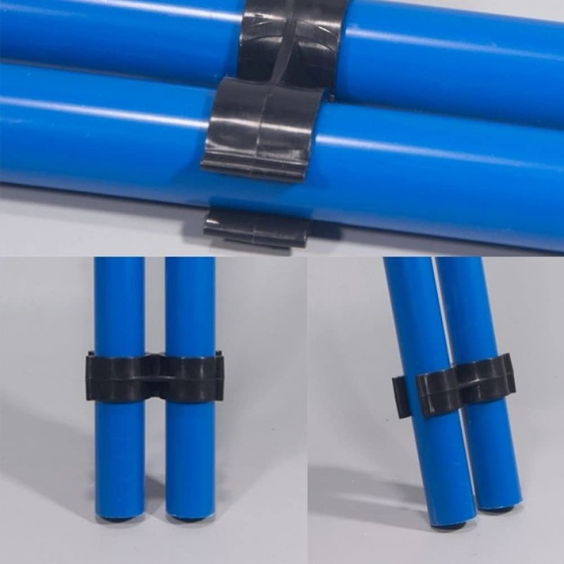 SCRTB Double Pipe Clamp 10 Pcs Pipe Clamp Connection,Shelf Pole
