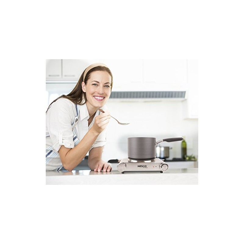 NESCO SB-01, Electric Burner, Stainless Steel, 1500 watts