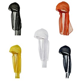 Durag Stocking Cap Nylon Wave Cap Pack Navy Blue Black Yellow Orange White