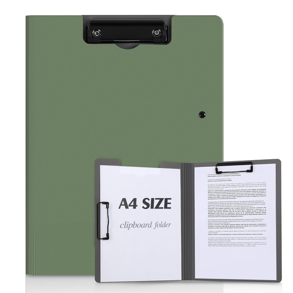 KONVINIT A4 Clipboard, Sturdy Clipboard Folder for Folding, with Double