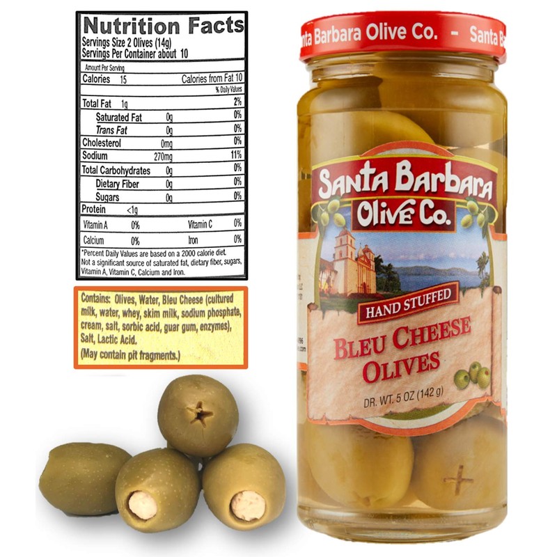 Santa Barbara Bleu Cheese Stuffed Olives (6x5oz)