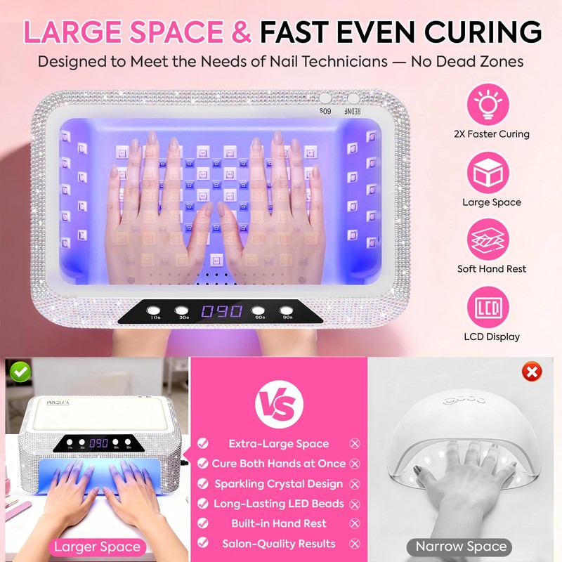 UV LED Nail Lamp, 120W UV Light for Gel Nails