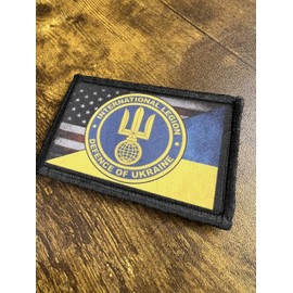 Redheaded Productions - 2x3 International Legion Defence of Ukraine Morale Patch. Perfect for Your Hook and Loop Tactical Cap, Plate Carrier, Rucksack or Backpack.