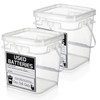 2 Pcs Battery Disposal Container 1 Gallon Dry Cell Storage