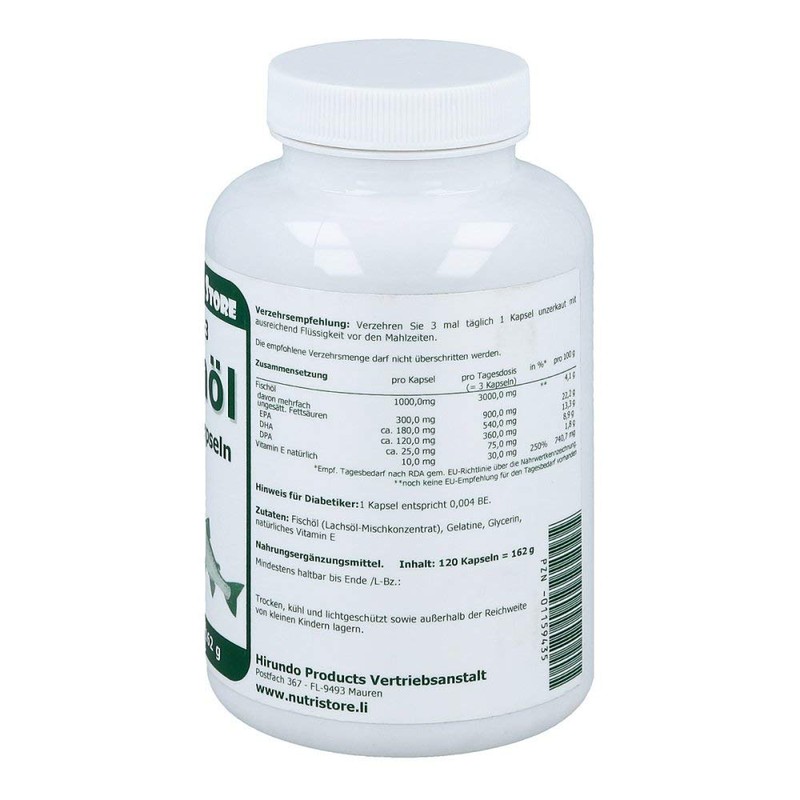 The Nutri Store Omega-3 Fish Oil 1000 mg Capsules, Pack