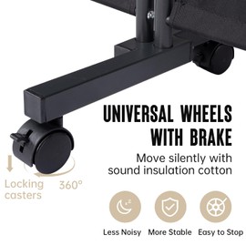 Room Divider 6 Panel Room Dividers/Wheels, Fabric Room Divider Panel for Office Room Partitions and Dividers, Portable Partition Wall Divider for Room Separation, Freestanding Privacy Screen Indoor
