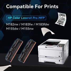 LEMERO 215A Compatible Toner Cartridge Replacement for HP 215A Black Toner Cartridges Work with HP Color Laseret Pro MFP M182nw M183fdw M155dw M155nw Printer (2-215A Black, with CHIP)