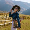 Western Tote Bag for Women, Cactus & Horse Riding Cowgirl