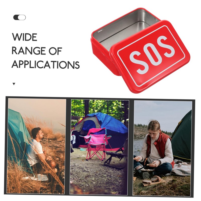 OHPHCALL Outdoor Survival Shockproof Metal Small Container Survival Supplies Case