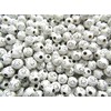 500pcs Silver Cross Acrylic Beads Round Beads 8mm White Craft