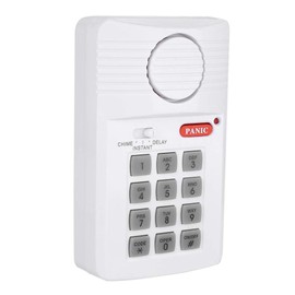 Door Alarm System 3 Settings Security Keypad with Panic Button for Home Office Doors Sheds, 3*AA(No.5)(Excluded)