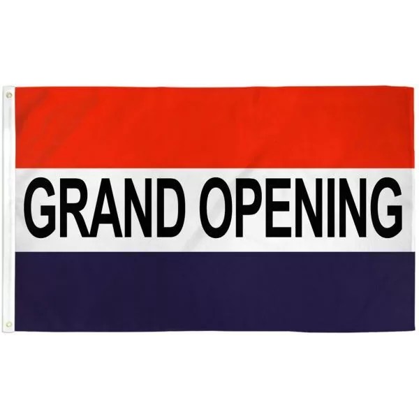 Unbranded Grand Opening Flag 3x5ft We're Open Now Open RWB