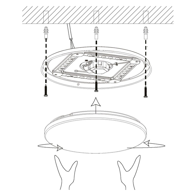 EGLO Pogliola LED Ceiling Light, Ceiling Light, Diameter 31 cm,