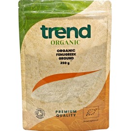 Trend Organic Fenugreek Powder 250g – Nutty Sweet Flavour, Vegan, Non-GMO, Resealable Bag – Ideal for Curries, Spice Mixes, Cooking and Healthy Recipes