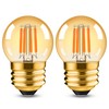 G40 Dimmable Amber LED Bulbs, 3W (25W Eq), E26, 2700K