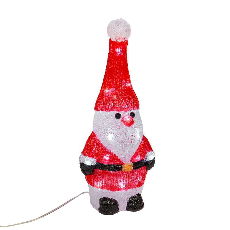 Lights4fun Outdoor Christmas Figure Light Up LED Acrylic Santa Claus