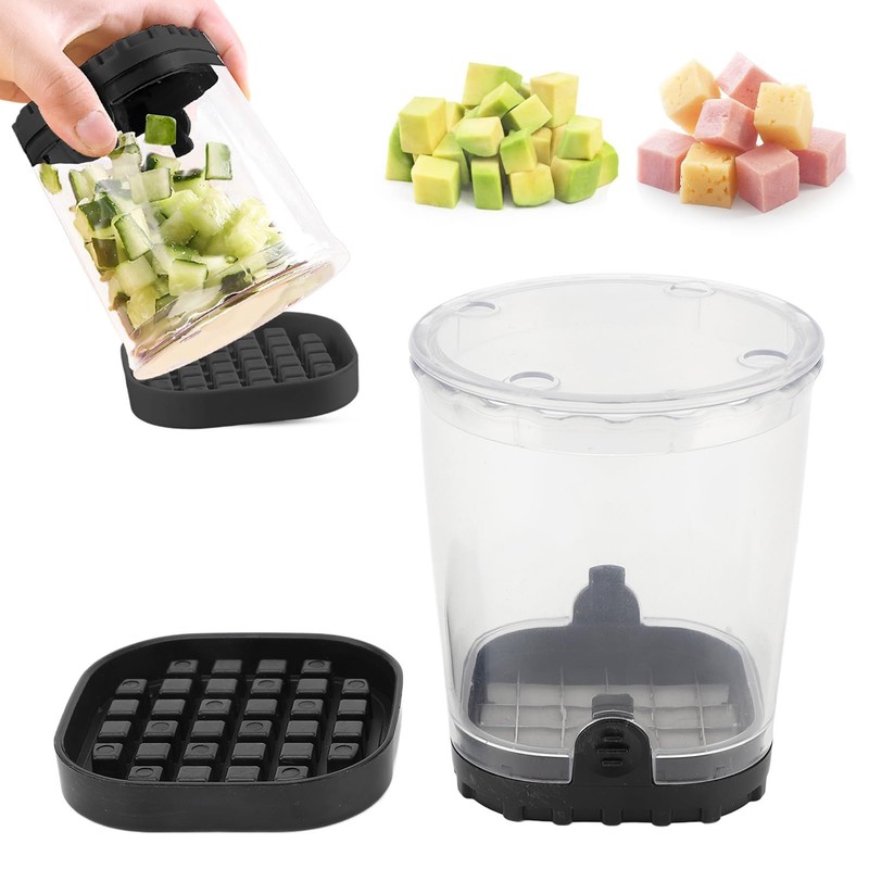 Fruit Chopper Cup, Stainless Steel Vegetable Chopper Removable Fruit Cutter,
