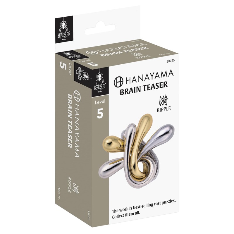 BePuzzled, Ripple Hanayama Cast Metal Brainteaser Puzzle Mensa Rated Level