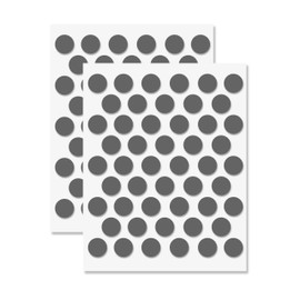 Dark Grey Self-Adhesive Screw Hole Stickers - 100 pcs. 0.55 inch / 14 mm Peel Stick Dust Proof Tape, Water Resistance PVC Caps for Wood Cabinets, Furniture, Drawer, Wardrobe, Kitchen, Table