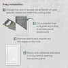 Vent Systems White ABS Plastic - Access Panel 8 x
