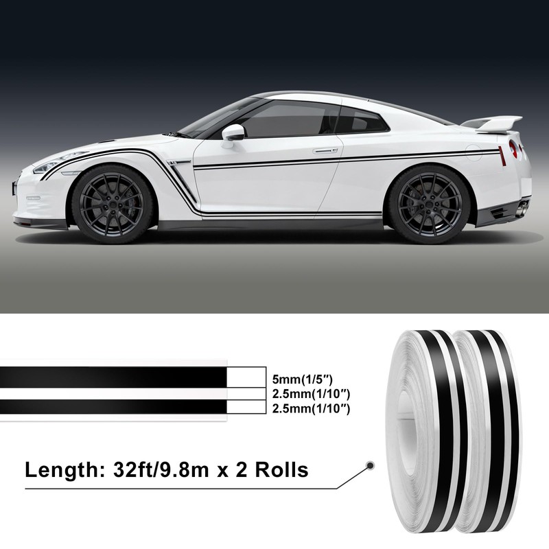 Spurtar Car Pinstripe Tape, 2 Rolls x 32Ft Pinstriping Automotive