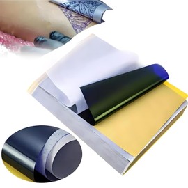 50 Hojas Papel Hectográfico para Tatuar, Transfer Temporales Imprimibles, Papel para Tatuajes de Impresora o Manual, 4 en 1, Tattoo Paper, Hojas Transfer para Tatuajes Temporales